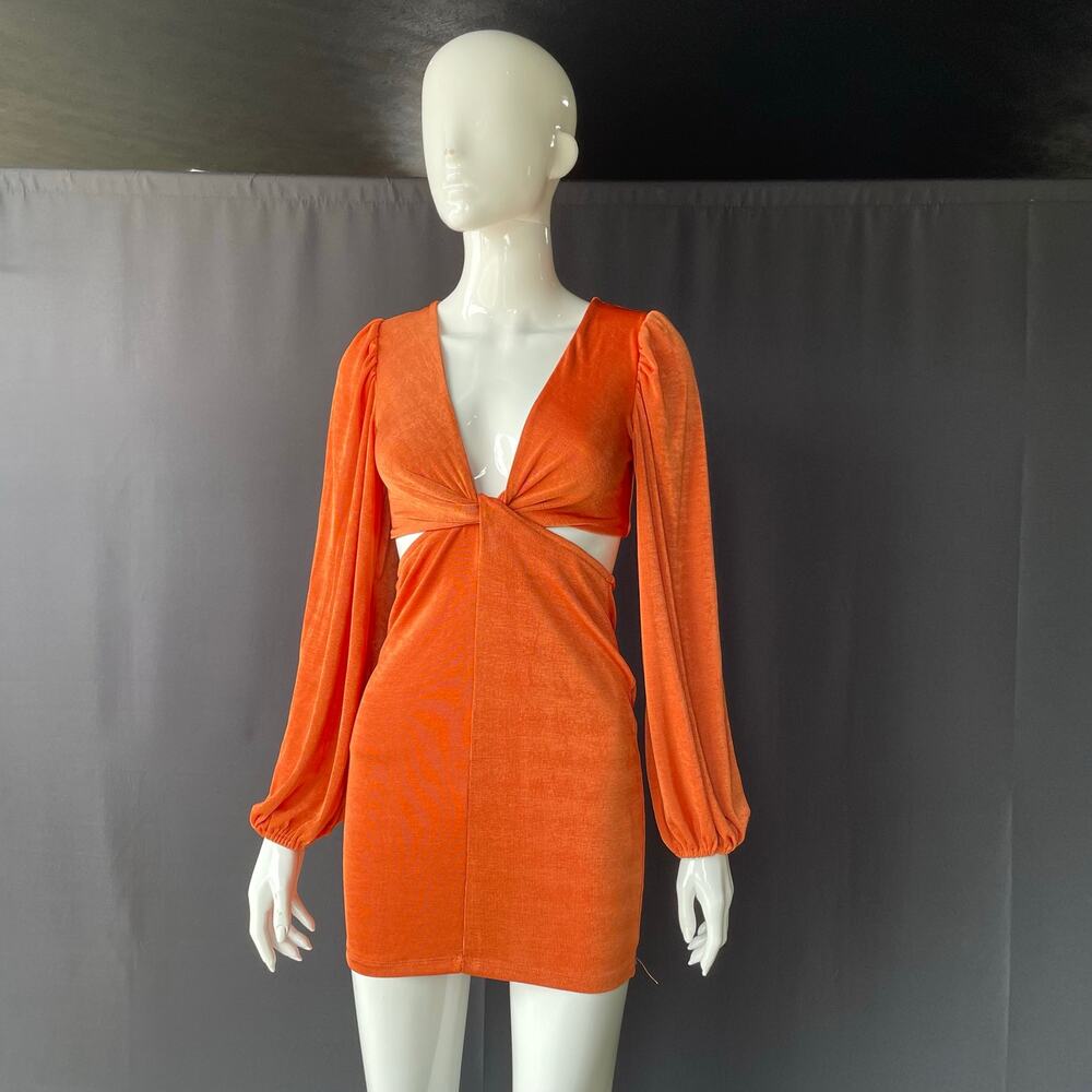 Hello Molly Reach For It Dress in Orange- NWT